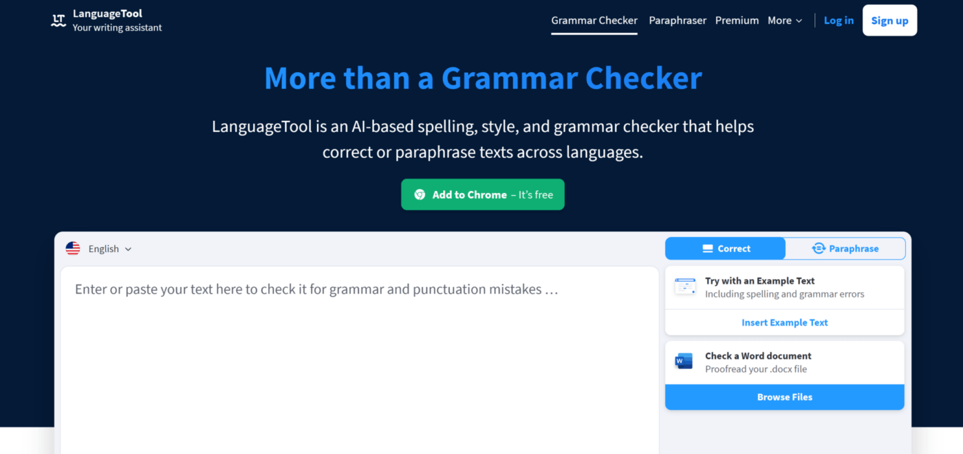 Verificador gramatical LanguageTool