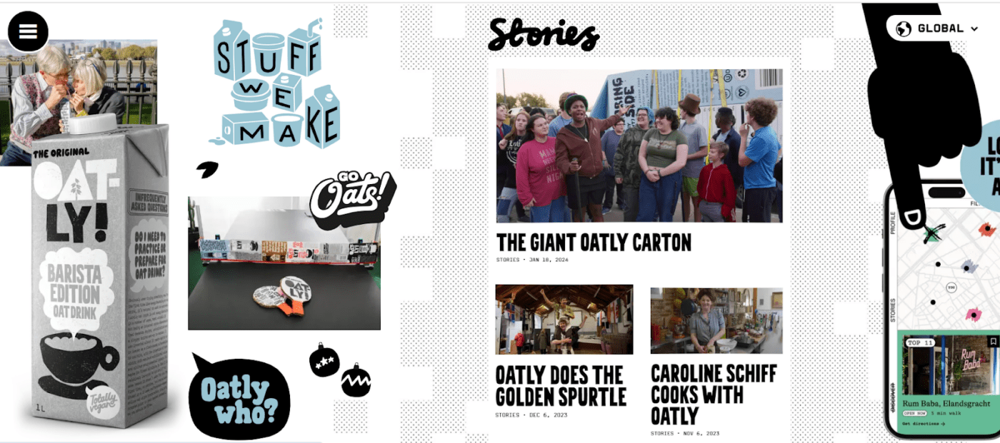 Oatly's home page