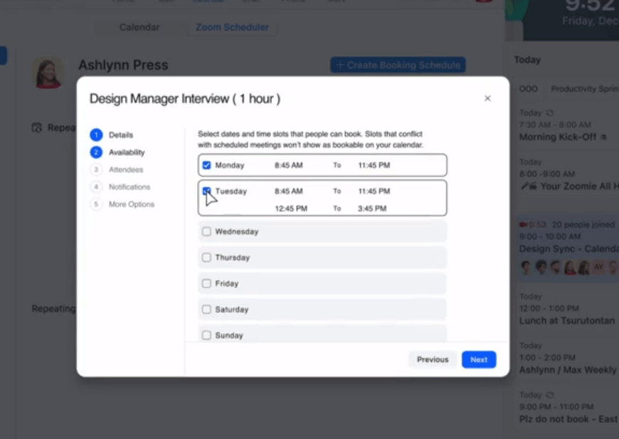 Using the Zoom Scheduler extension to schedule meetings and duplicate the schedule on Google Calendar