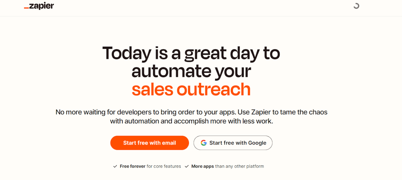 Zapier ist ein Beispiel für PLG-Unternehmen