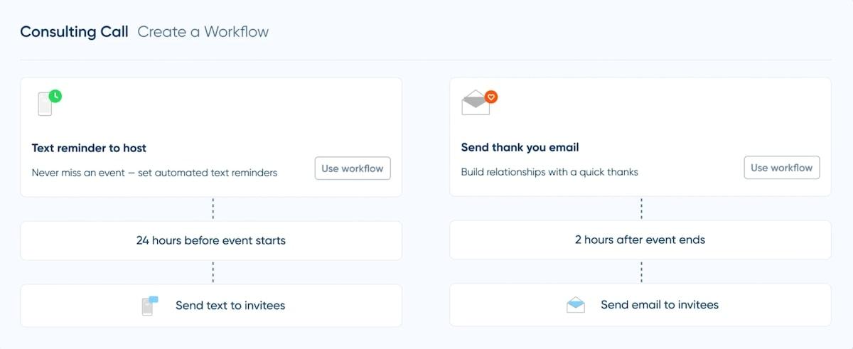 Calendly review: follow-up emails and text reminder features in Calendly