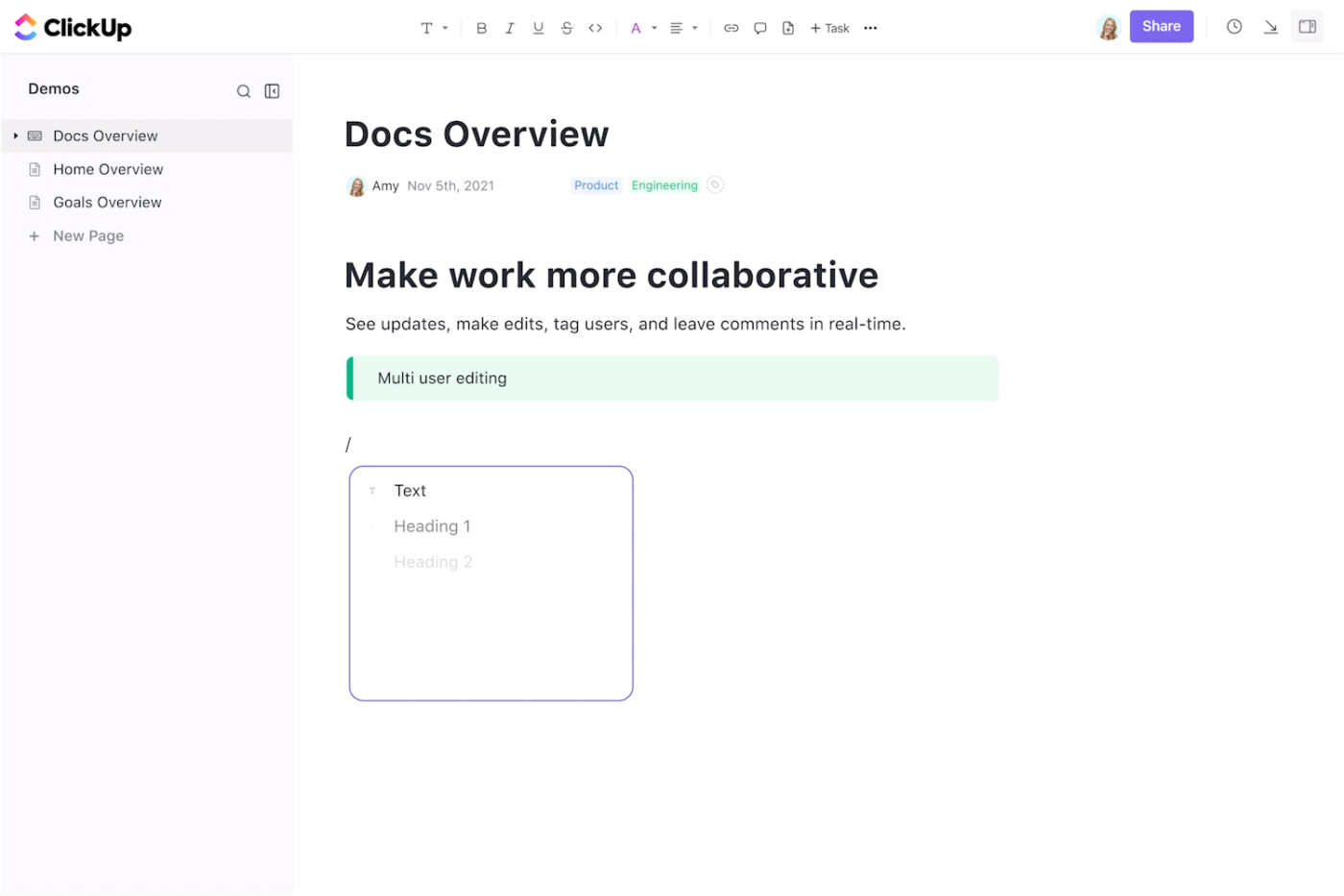 ClickUp Docs