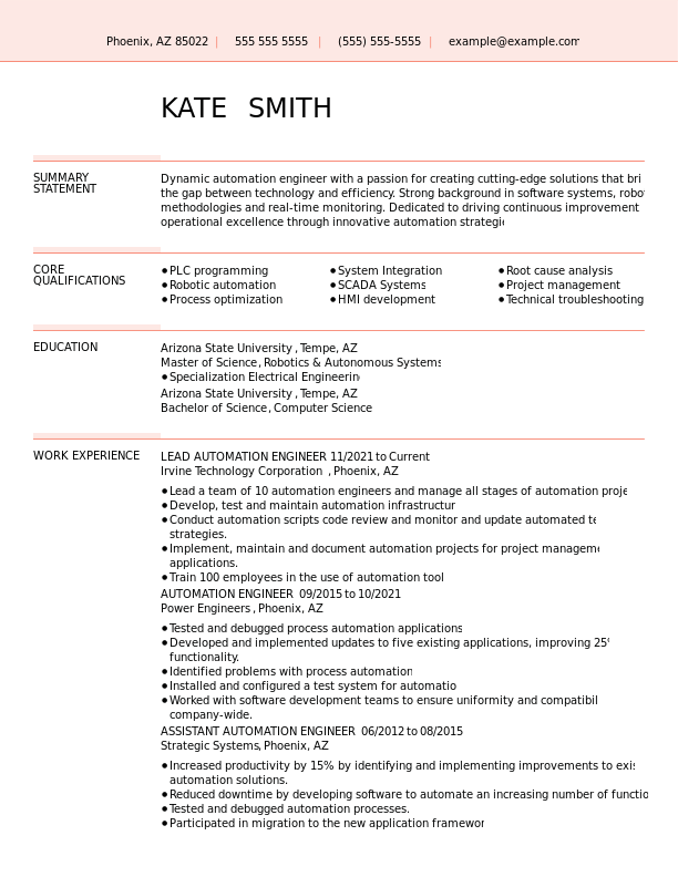 Engineering CV Template by MyPerfectResume