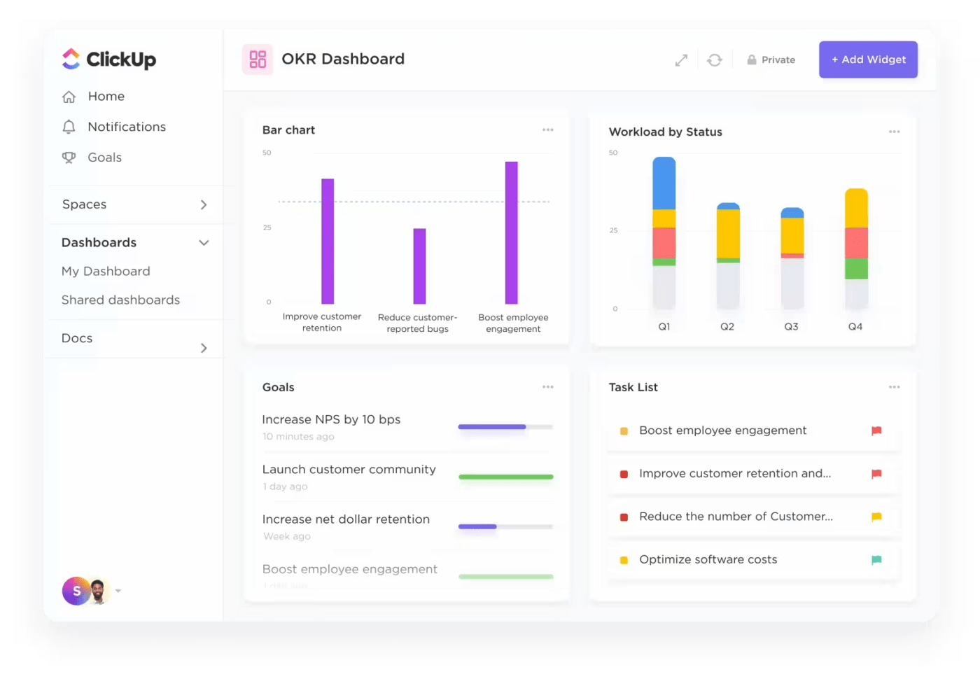 ClickUp's project management tool