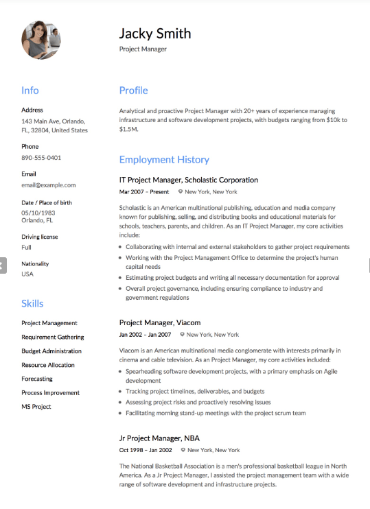  Project Manager Resume Template by Resume Viking 