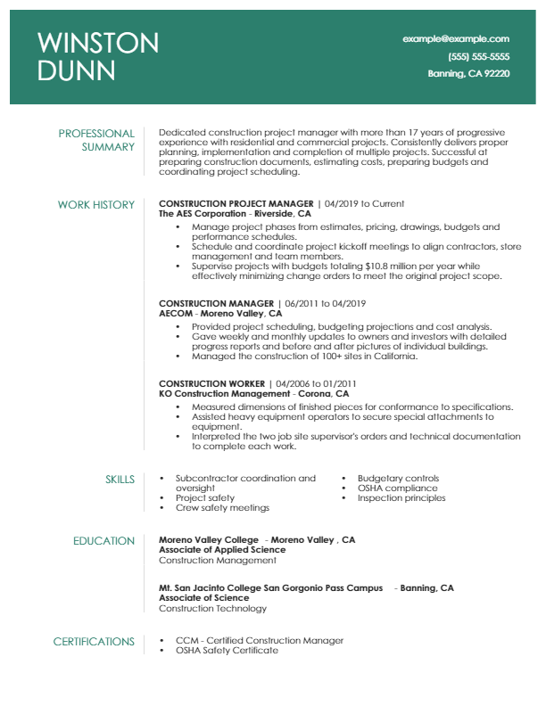 7. Project Management Resume Examples by Resume Now