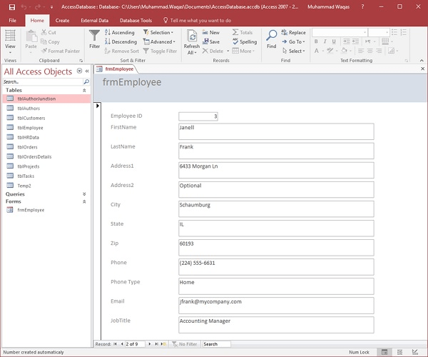 Microsoft Customizable forms