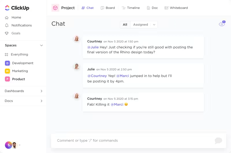 Vue ClickUp Chat