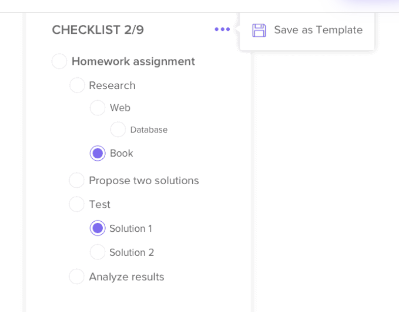 ClickUp Checklists