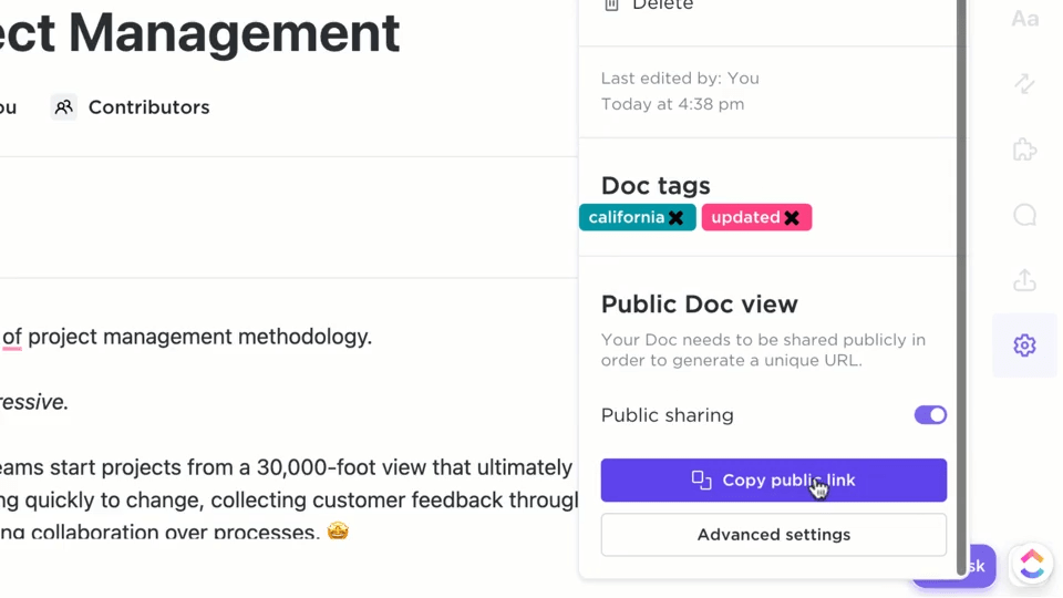 ClickUp Docs