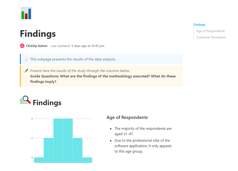 Uncover actionable insights from your data with ClickUp's Data Analysis Report Template