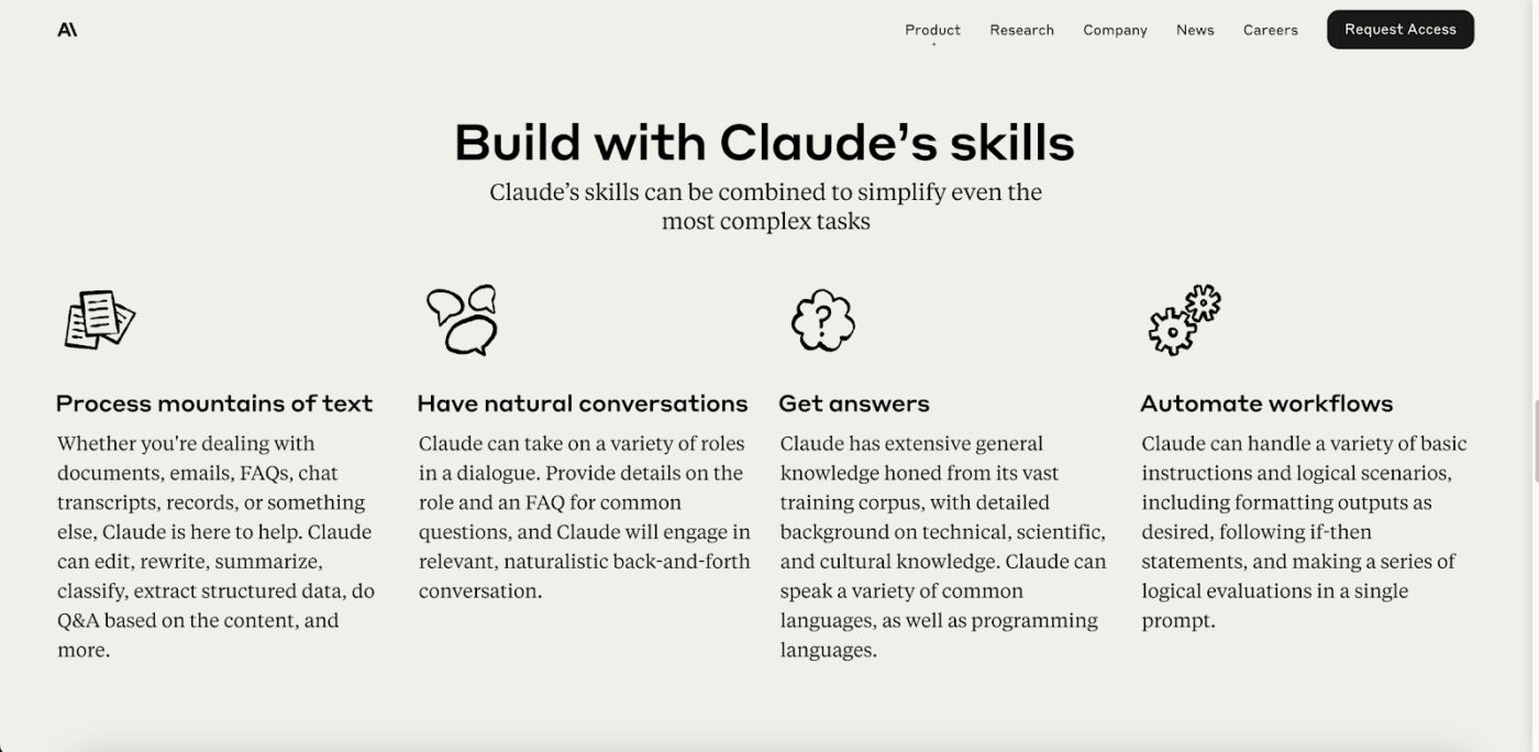 Claude's workflow automation and NLP features