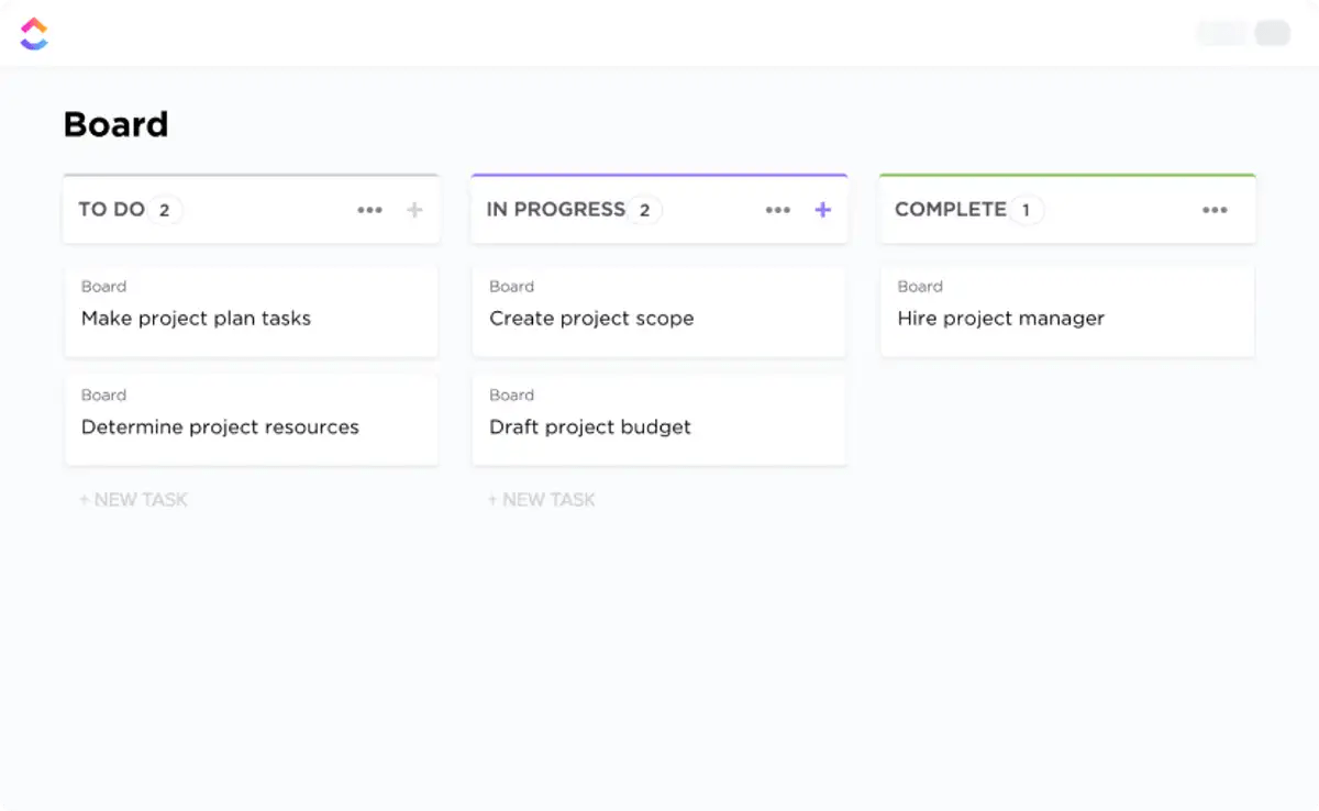 ClickUp's Kanban Template is designed to help you take control of your team’s workflow. 