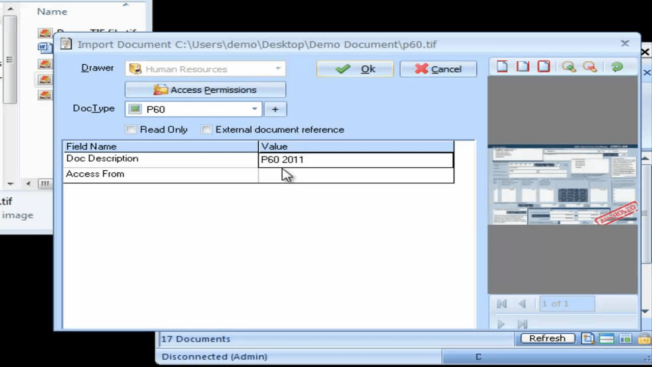 Document Logistix의 문서 관리자