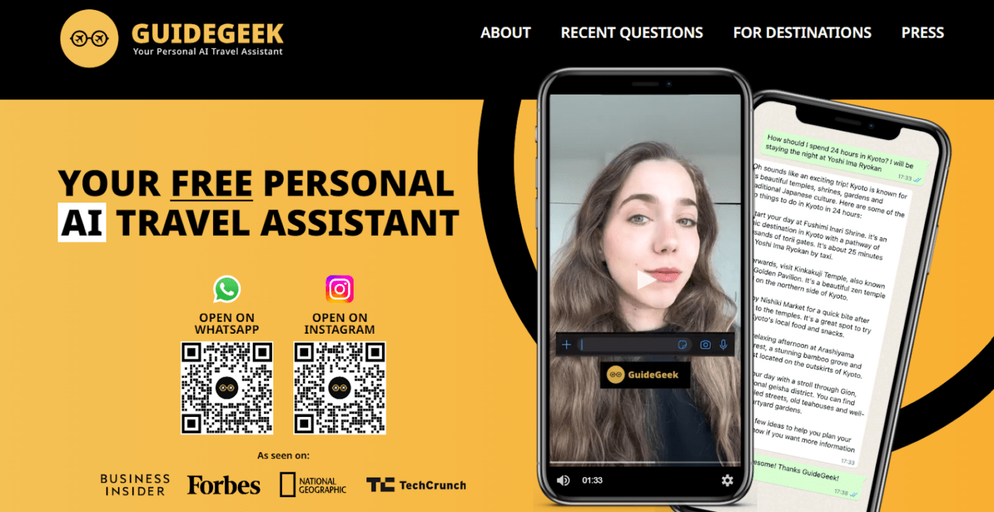 GuideGeek AI asistente de viajes