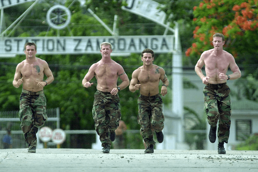 Speciale ops van Navy SEALs doen CrossFit