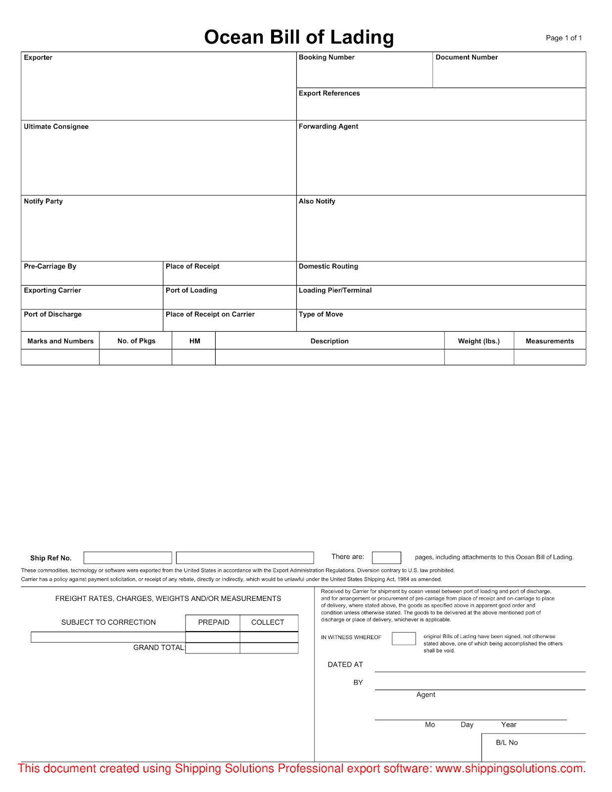 Bill of Lading Templates & Examples (Excel, Forms, Google Docs)