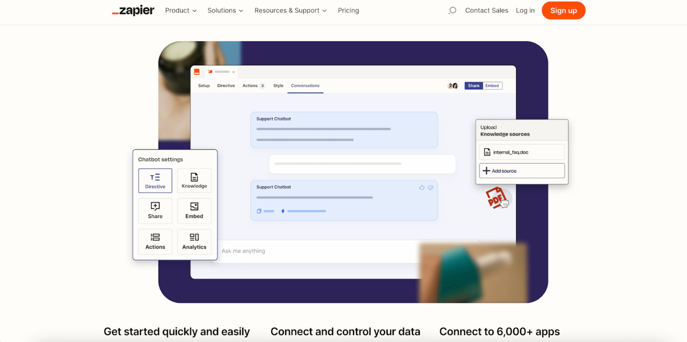 Zapier's chatbot aanmaken en integratieworkflow