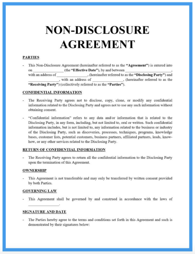 Best 5 free nda templates in word google docs pdf clickup