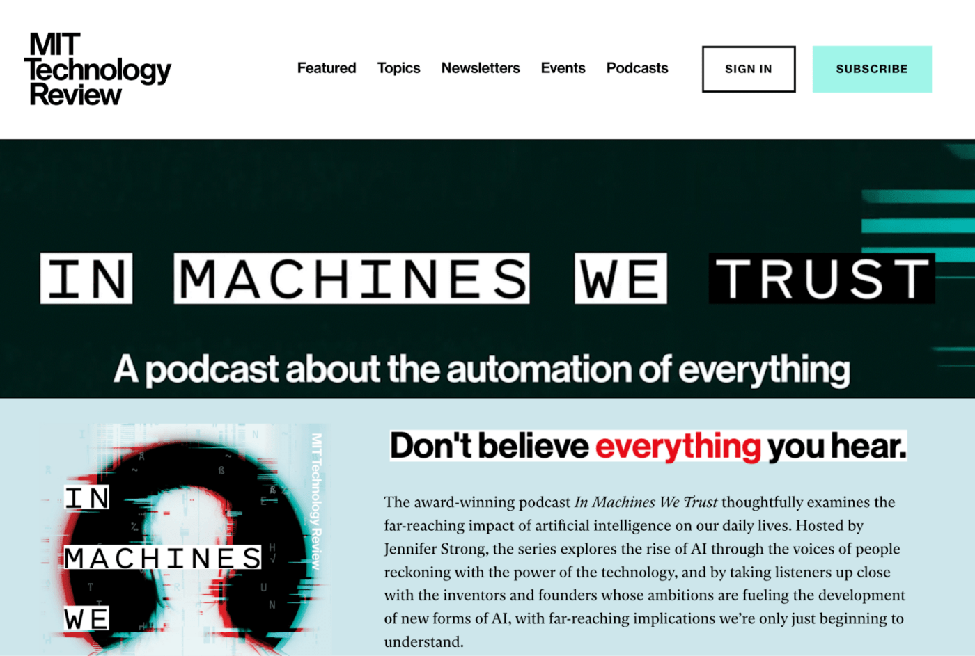 In Machines We Trust