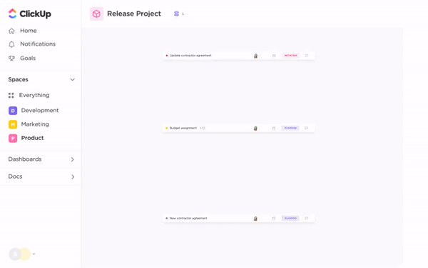 Le visualizzazioni personalizzabili dei progetti di ClickUp