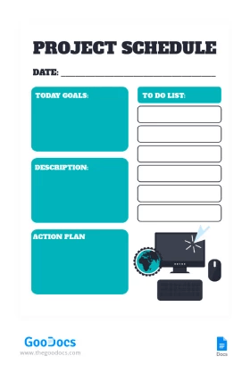 Your project schedule Template