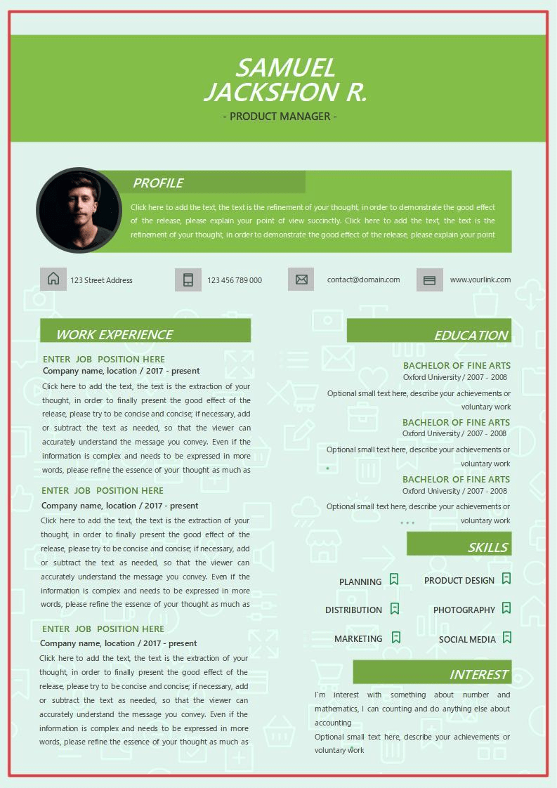 Product Manager CV Resume