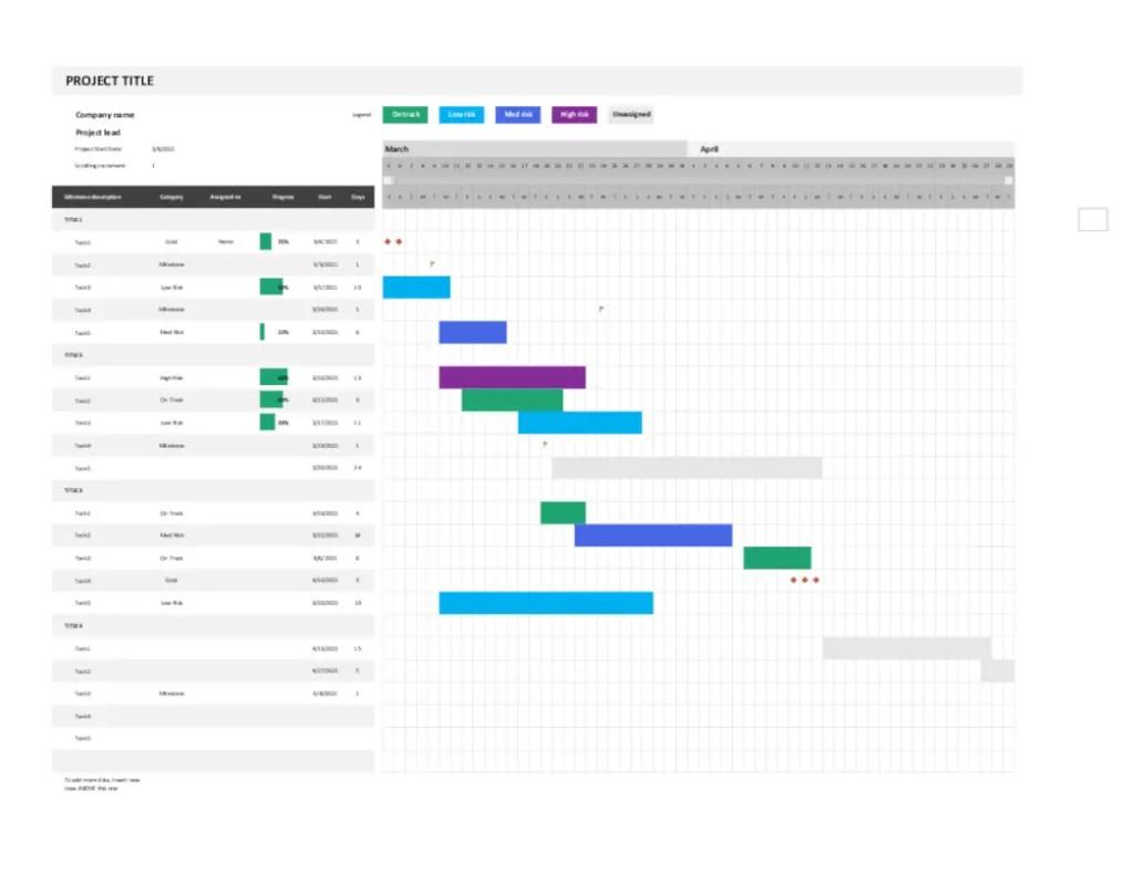 Excel-Gantt-Diagramm-Vorlage