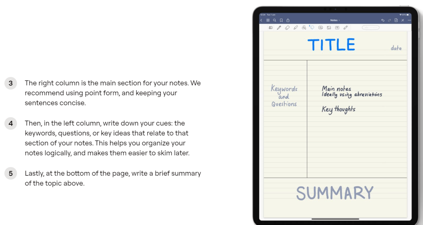 Cornell Notes Template