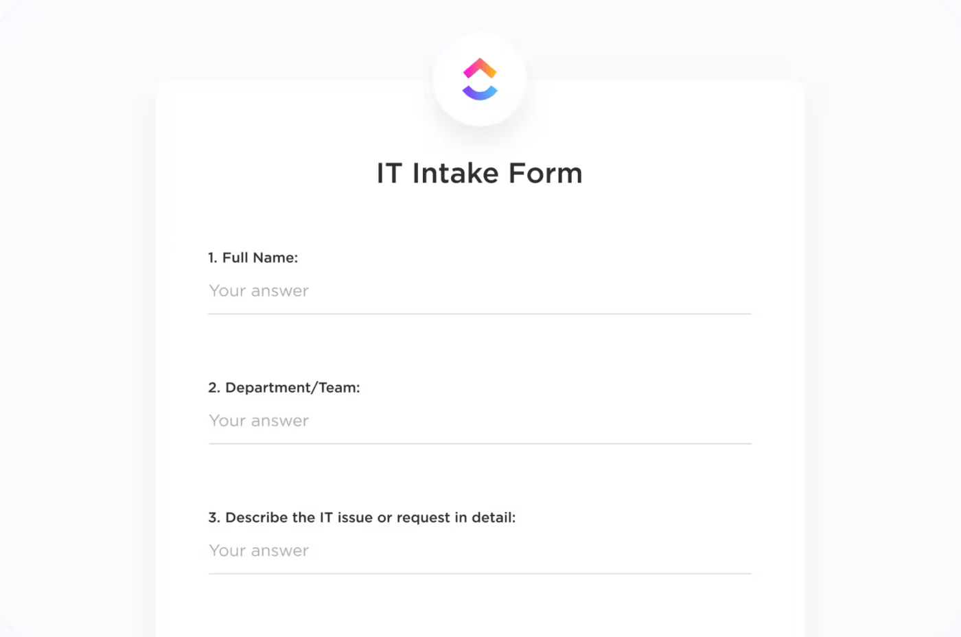 IT Intake Form