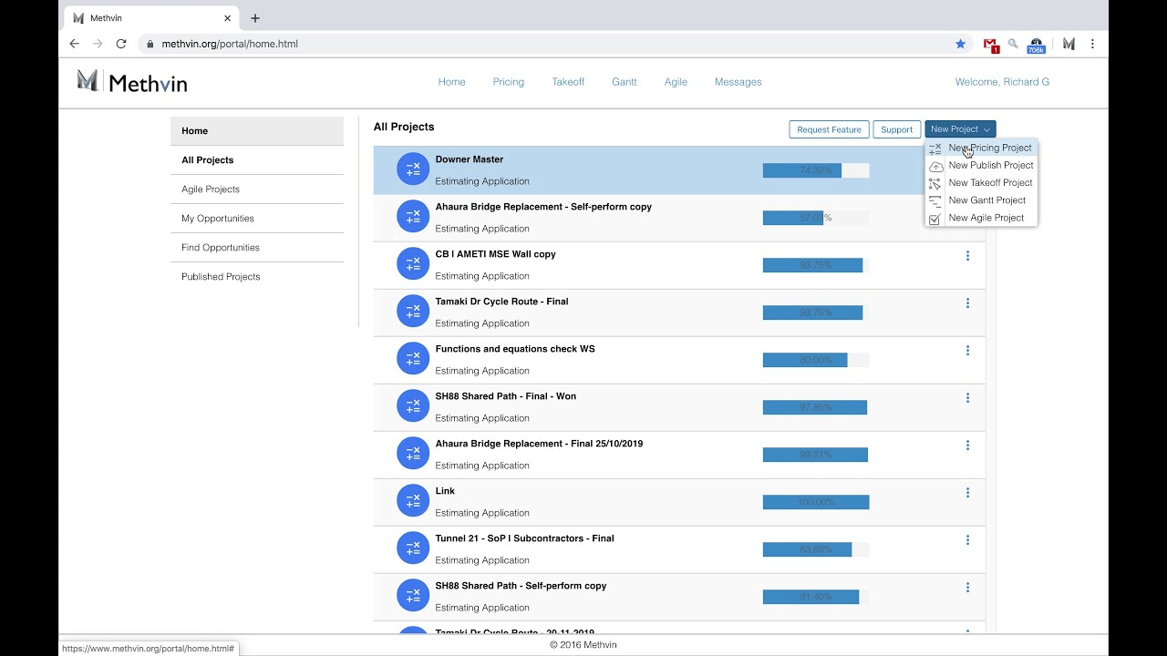 Methvin project dashboard
