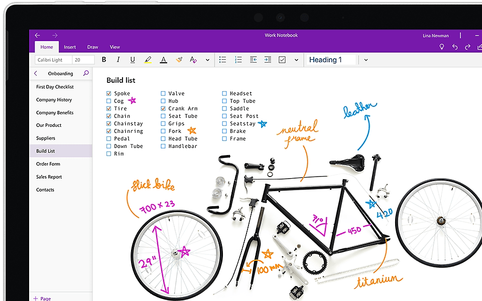 Microsoft OneNote note-taking app