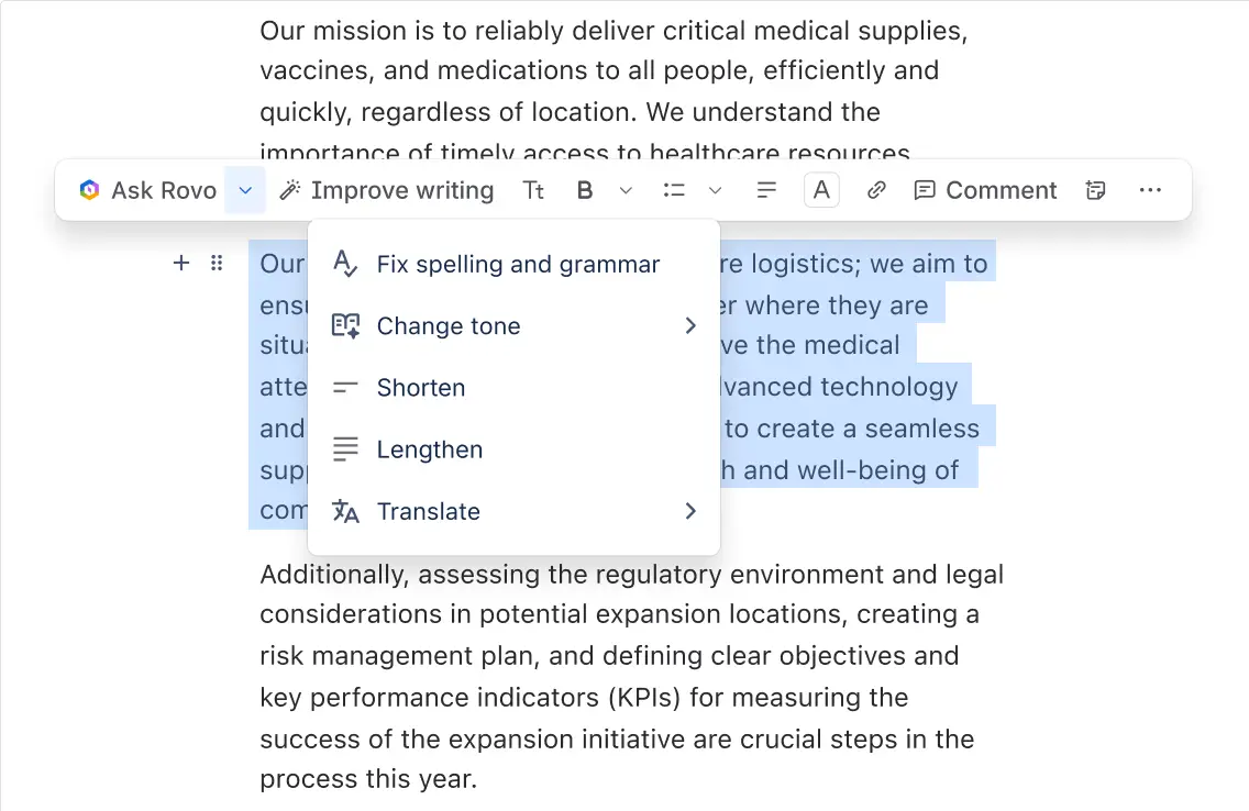 Rovo AI in Confluence