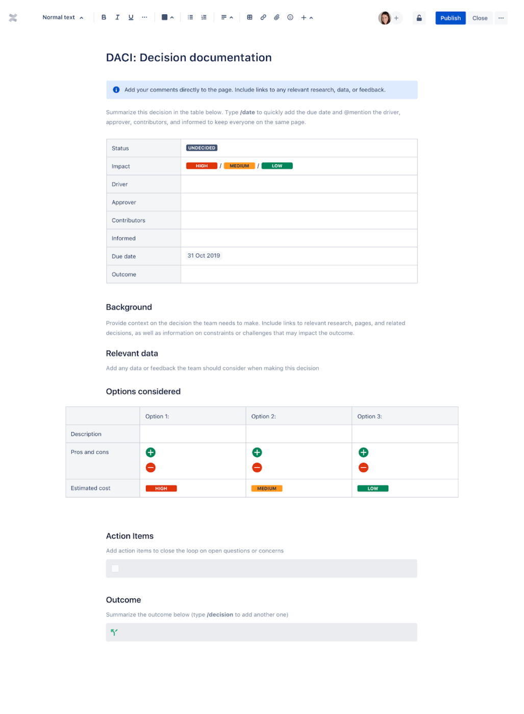 Confluence Content creation tools