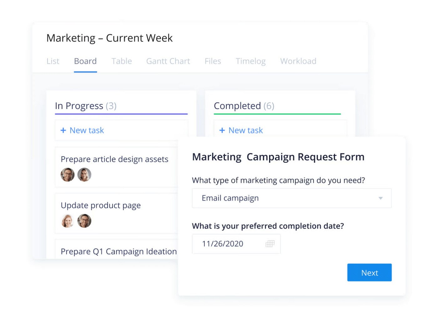 Wrike Custom project request forms