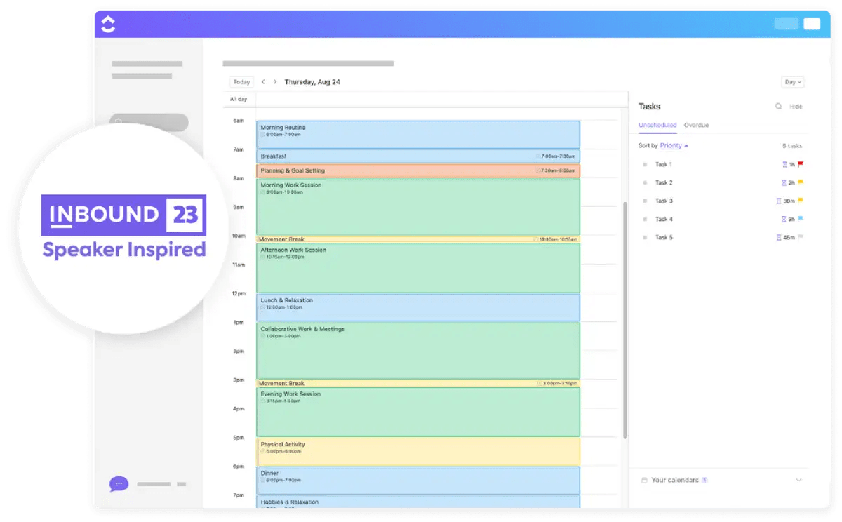 ClickUp's Daily Time Blocking Template