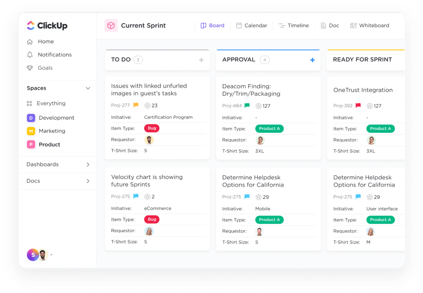 ClickUp Kanban Board