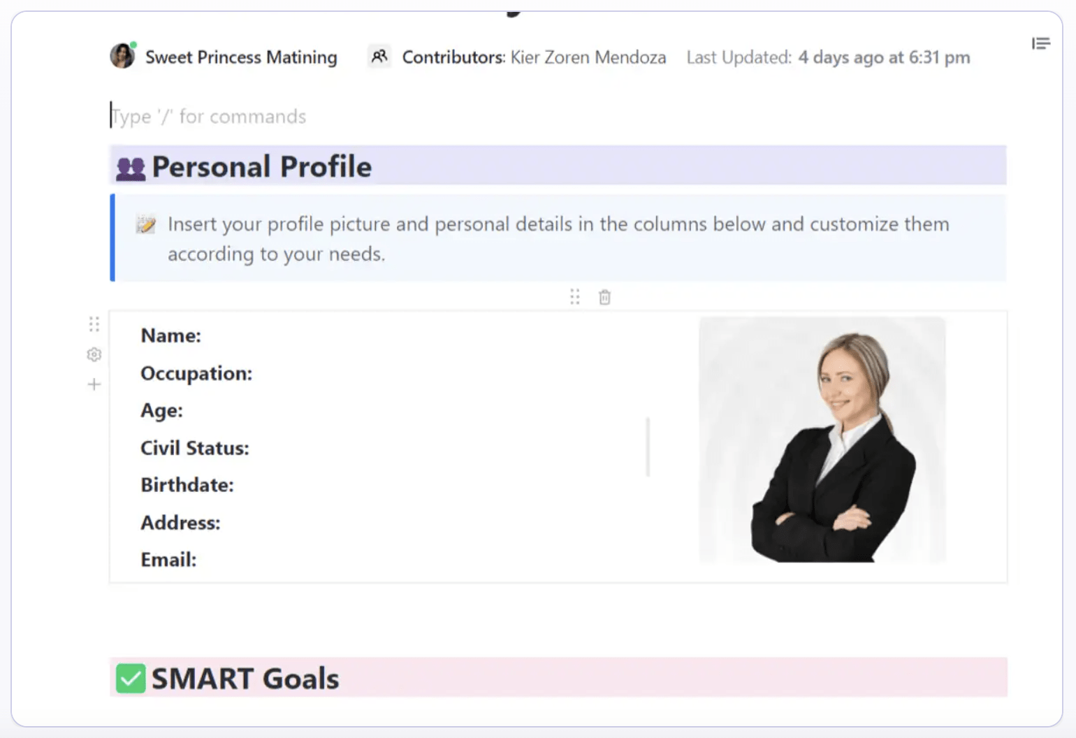 Create SMART goals to achieve your long-term objective with ClickUp’s Yearly Goals Template  