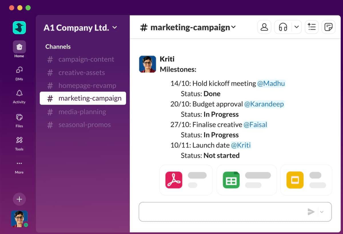 Slack for digital workplace communication