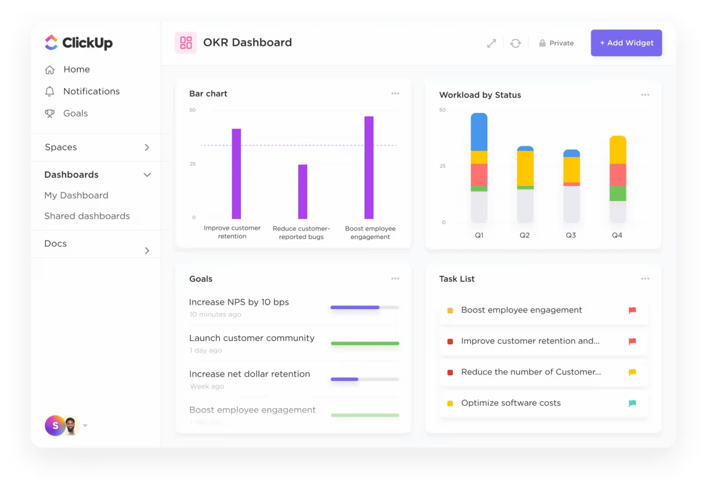 ClickUp's Project Management platform