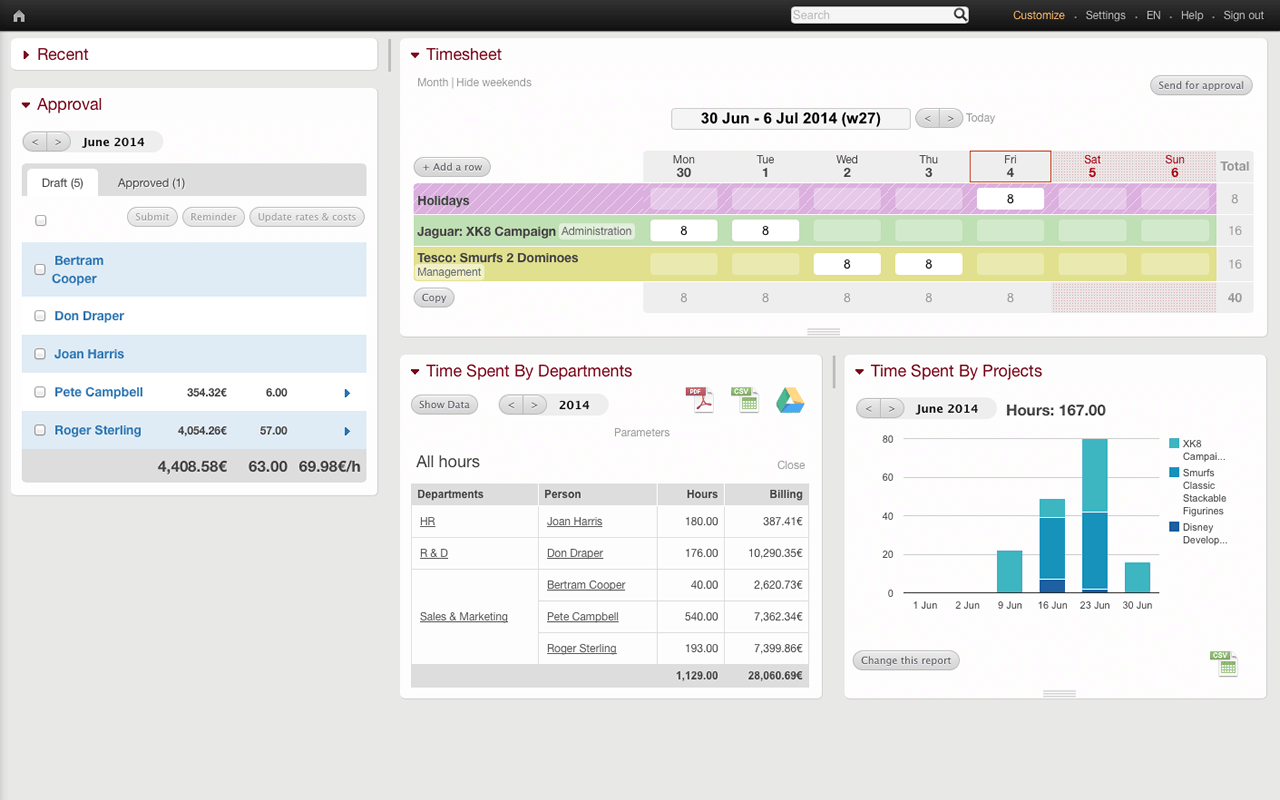 Beebole Timesheet