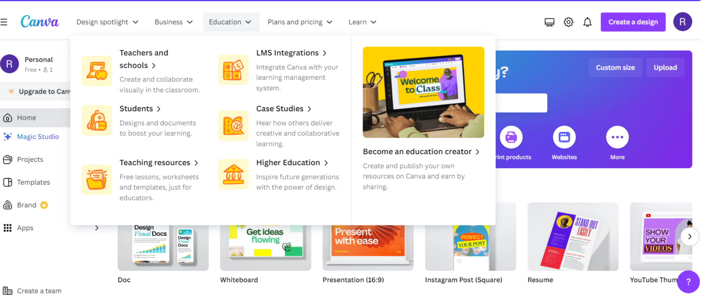 AI tools for teachers: Canva for teachers