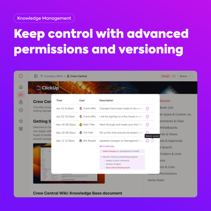 Making Knowledge Management Clickable All Information at Your Fingertips: ClickUp Knowledge Management