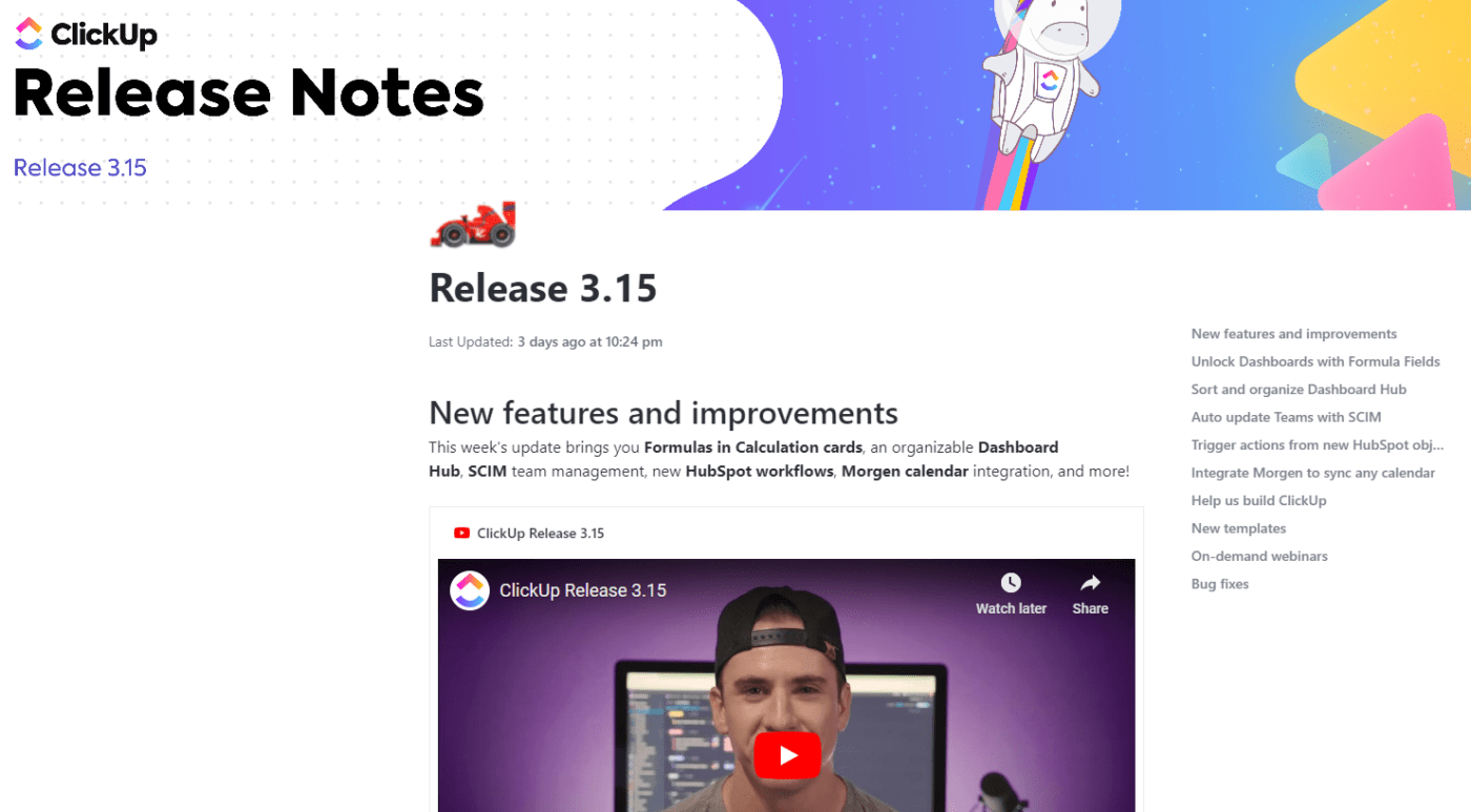 ClickUp Release Notes