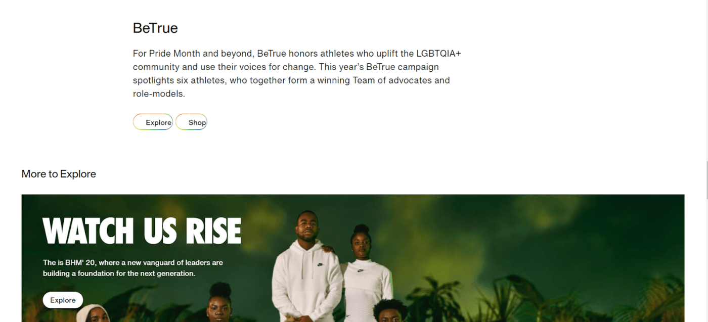 Nike's BeTrue campaign