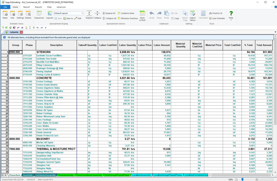 Sage Estimation