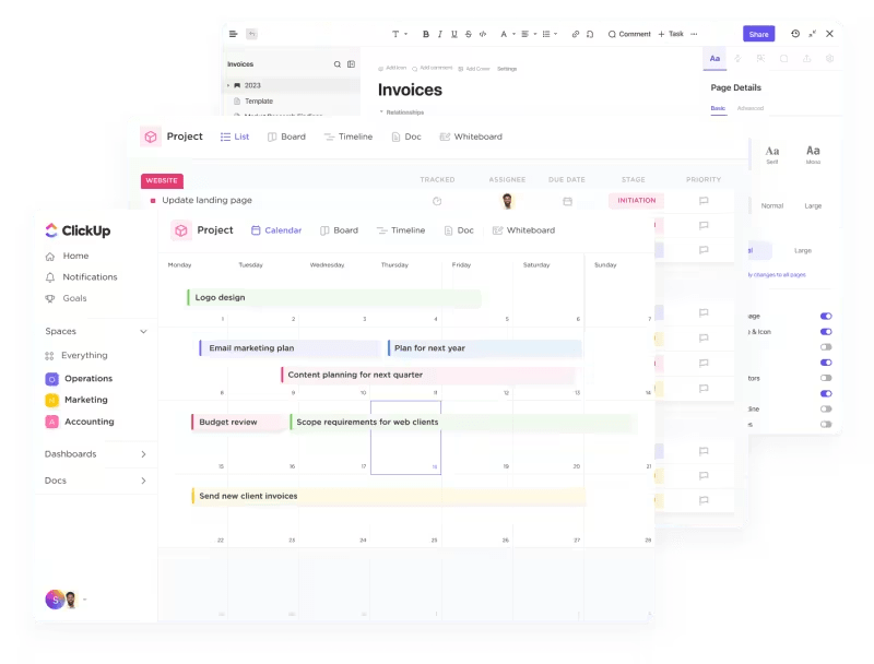 Organização do ClickUp