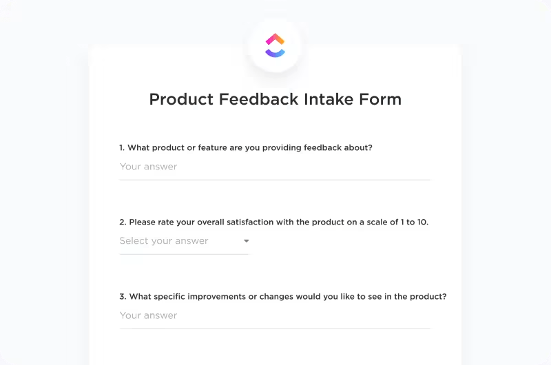 ClickUp Form View