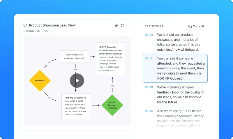 training videos with ClickUp AI