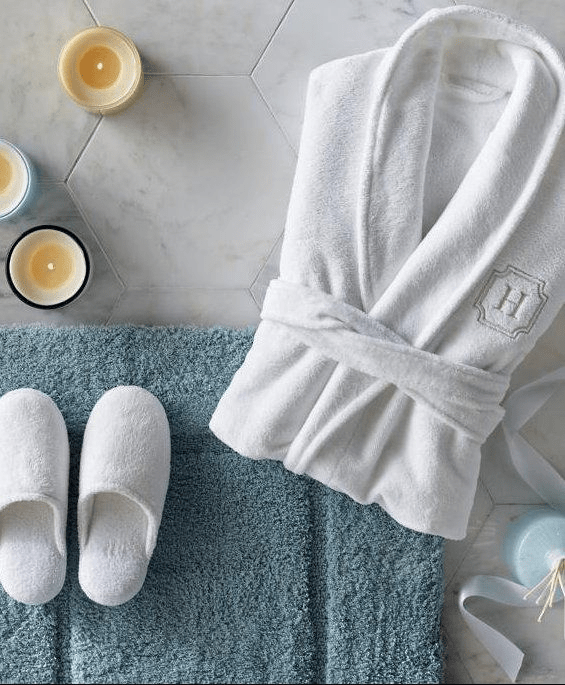 Luxury bathrobe and slipper sets